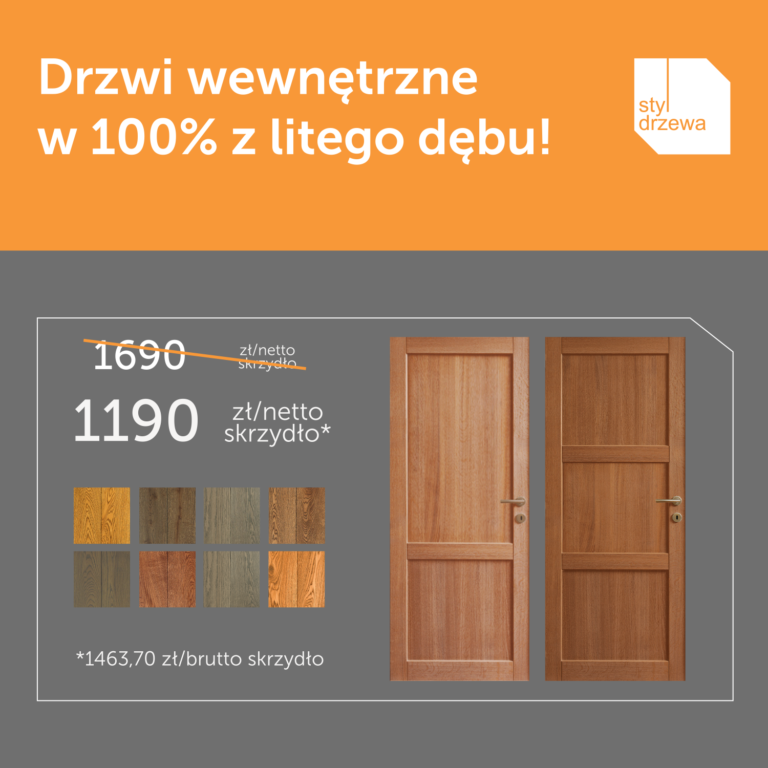 Drzwi dębowe lite
