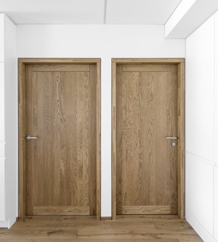 Drewniane dębowe drzwi: modele D2F i D2S, Pure nature P-5200.