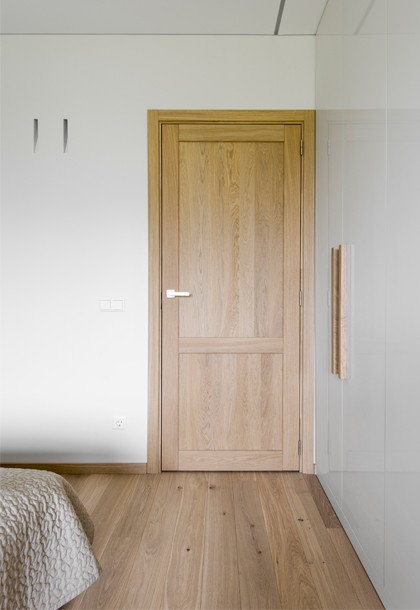 Drewniane dębowe drzwi: modele D2F i D2S, Pure nature P-5200.
