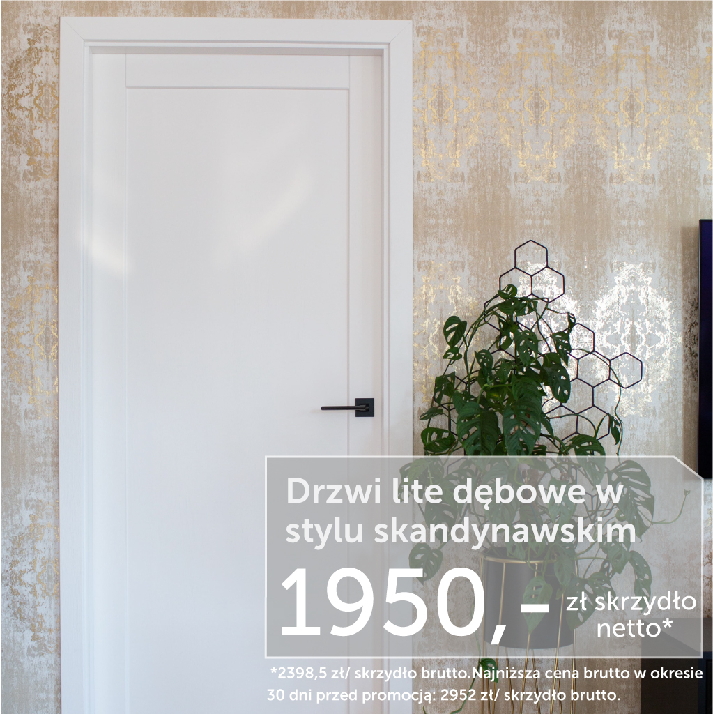 BESTSELLER! Drzwi lite dębowe w stylu klasycznym