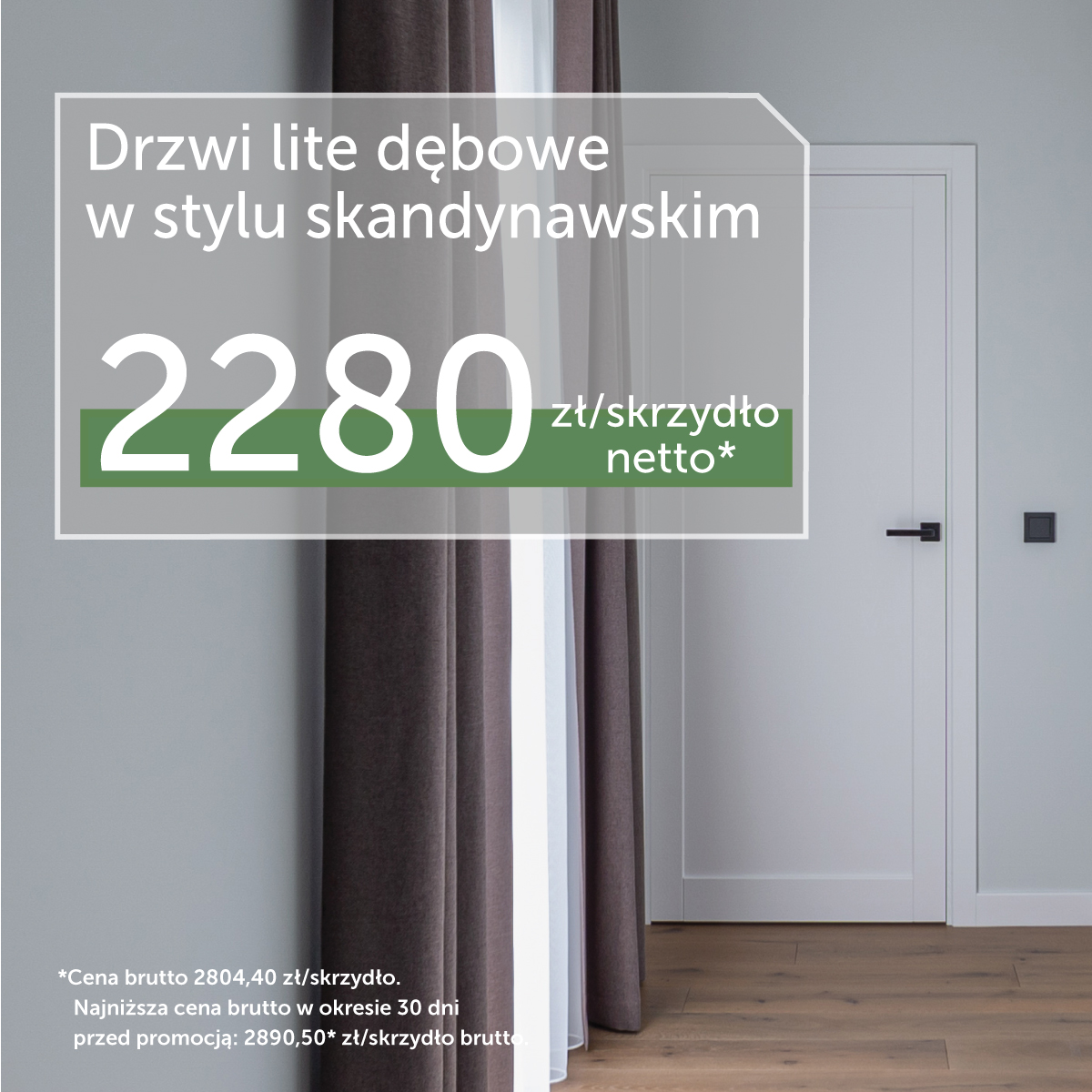 BESTSELLER! Drzwi lite dębowe w stylu skandynawskim