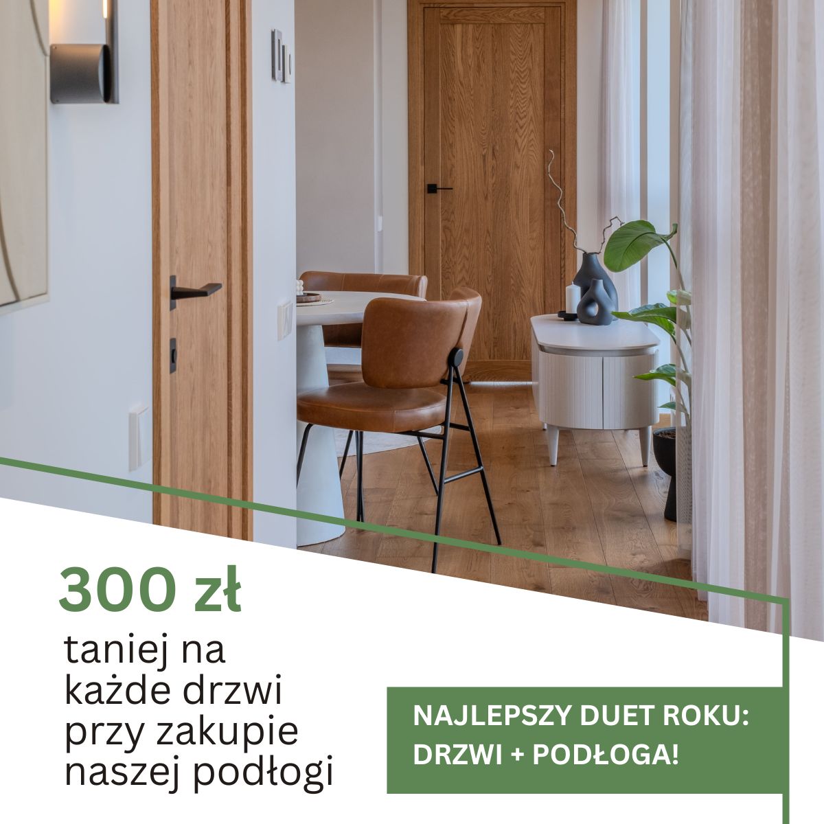 Super promocja: skorzystaj z promocji łączonej kup podłogę i zyskaj drzwi dębowe w niższej cenie