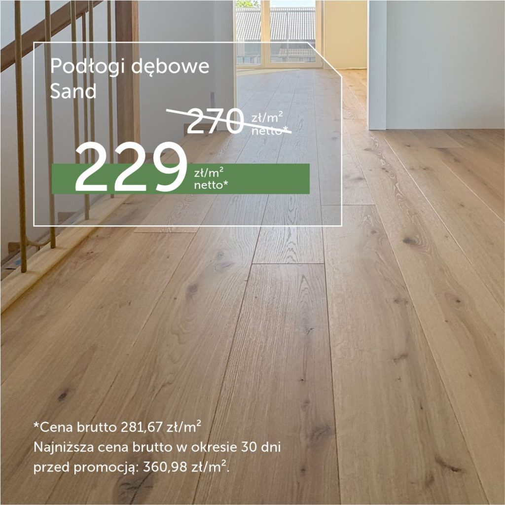 Dębowa podłoga w naturalnym odcieniu