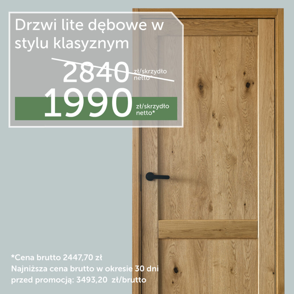 Drzwi lite dębowe produkowane według indywidualnych wymiarów (Copy)