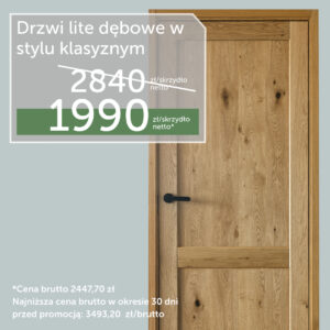 Drzwi lite dębowe produkowane według indywidualnych wymiarów (Copy)