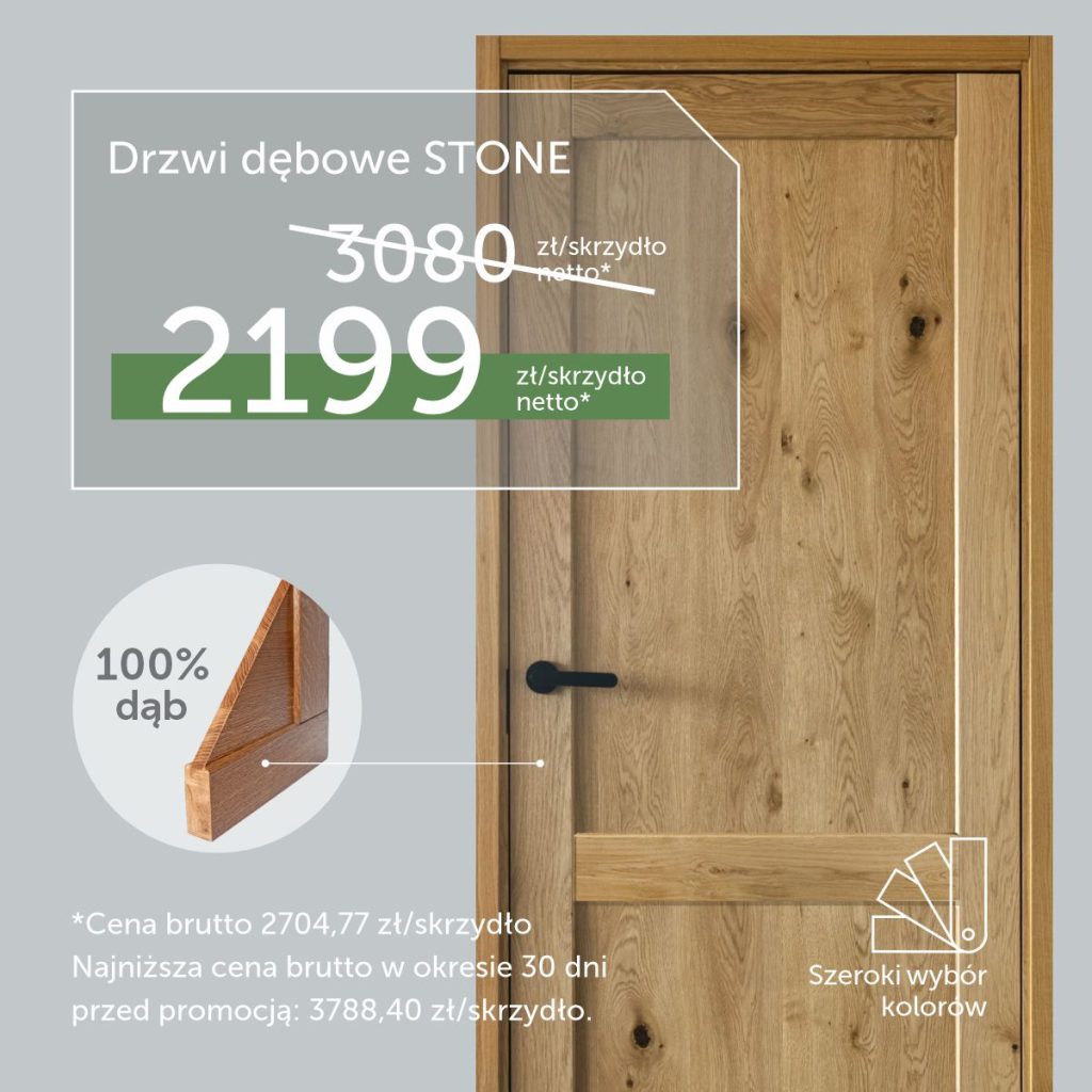 Super cena! Drzwi lite dębowe produkowane według indywidualnych wymiarów