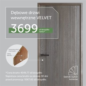 Drzwi wewnętrzne Velvet – elegancja zaklęta w naturalnym dębie