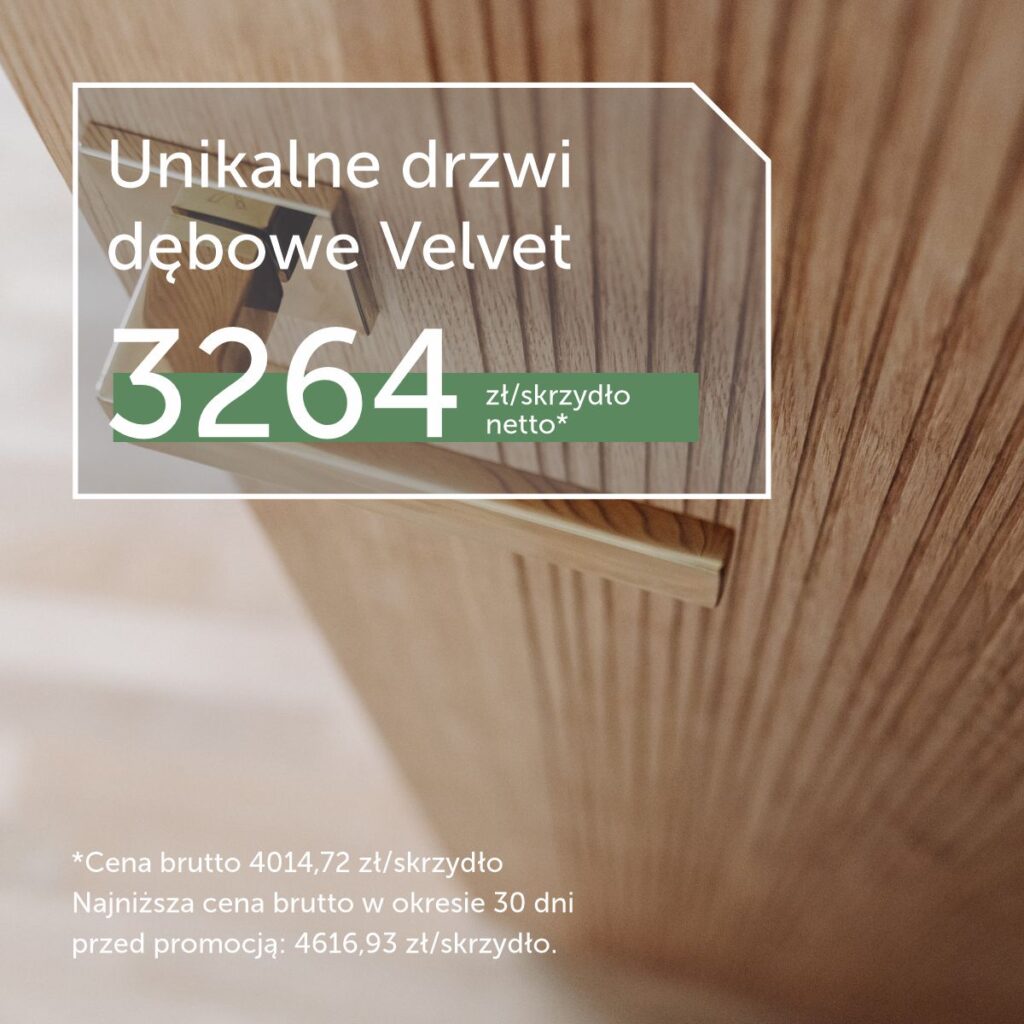 Drzwi wewnętrzne Velvet – elegancja zaklęta w naturalnym dębie