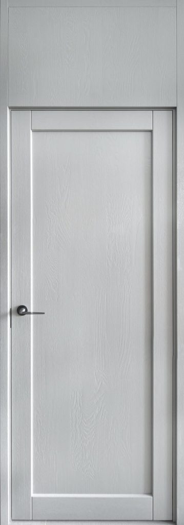 Drewniane drzwi wewnętrzne z nadprożem SNO RAL 9003