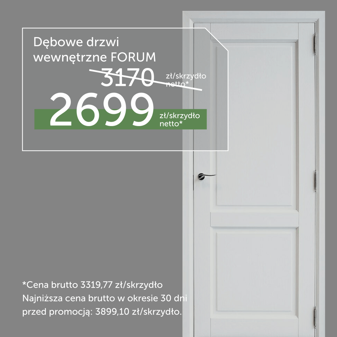 Dębowe drzwi wewnętrzne FORUM